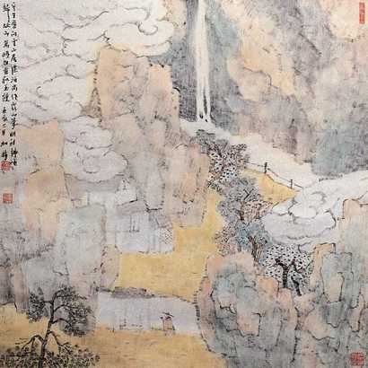 何加林 1950年 平生爱向云山居 镜心